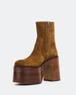 Women L'INTERVALLE Gunner Brown Suede