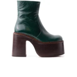 Women L'INTERVALLE Gunner Green Leather