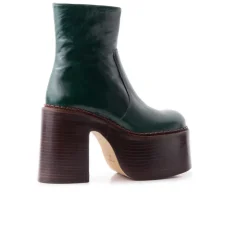 Women L'INTERVALLE Gunner Green Leather