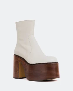 Women L'INTERVALLE Gunner Off White Leather