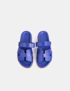Women L'INTERVALLE Gustave Blue Leather