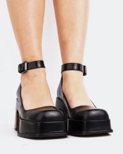 Women L'INTERVALLE Huchette Black Leather