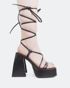 Women L'INTERVALLE Hypnotic Black Leather