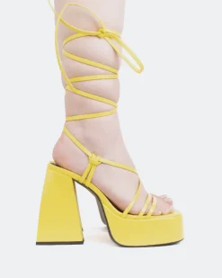 Women L'INTERVALLE Hypnotic Yellow Leather