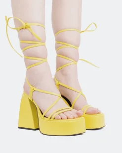 Women L'INTERVALLE Hypnotic Yellow Leather