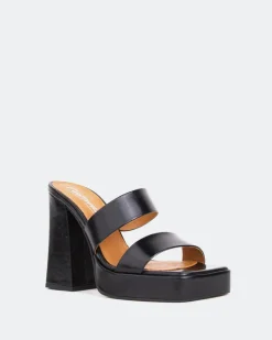 Women L'INTERVALLE Jinx Black Leather/Cuir Noir