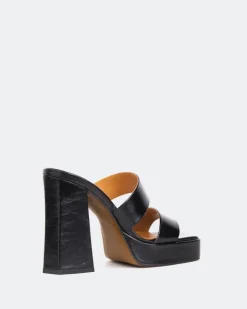 Women L'INTERVALLE Jinx Black Leather/Cuir Noir