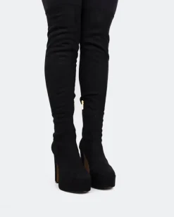 Women L'INTERVALLE Kalaf Black Suede Stretch