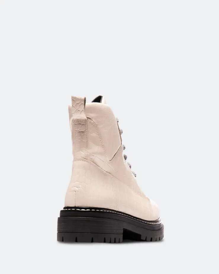 Women L'INTERVALLE Kawasaki Off White Croco