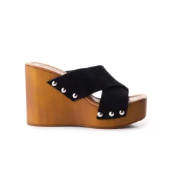 Women L'INTERVALLE Kitten Black Suede