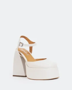 Women L'INTERVALLE Kotter, Off White Leather/Cuir Blanc Cassé