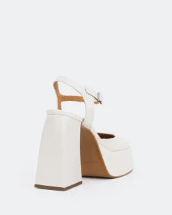 Women L'INTERVALLE Kotter, Off White Leather/Cuir Blanc Cassé