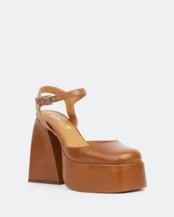 Women L'INTERVALLE Kotter, Tan Leather/Cuir Ocre