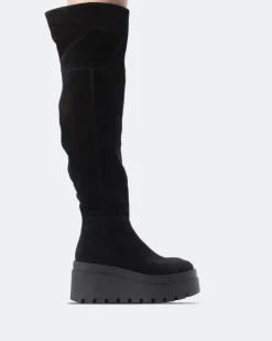Women L'INTERVALLE Koulutie Black Suede Stretch