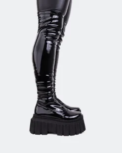 Women L'INTERVALLE Letar Black Patent