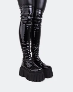 Women L'INTERVALLE Letar Black Patent