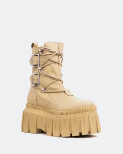 Women L'INTERVALLE Loker Cream Leather