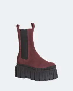 Women L'INTERVALLE Lorana Burgundy Suede