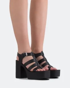 Women L'INTERVALLE Loup Black Leather