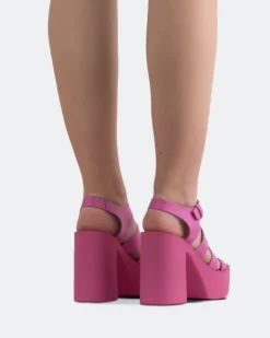 Women L'INTERVALLE Loup Fucshia Leather