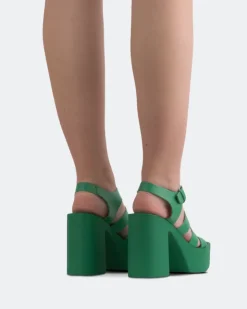 Women L'INTERVALLE Loup Green Leather