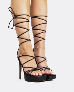 Women L'INTERVALLE Malibu Black Leather