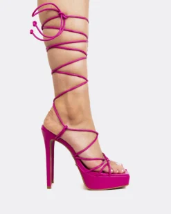 Women L'INTERVALLE Malibu Fuchsia Leather