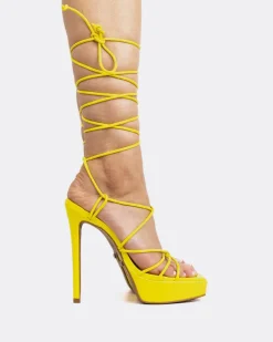 Women L'INTERVALLE Malibu Yellow Leather