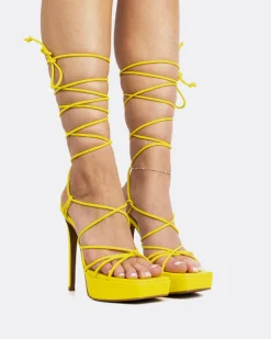 Women L'INTERVALLE Malibu Yellow Leather