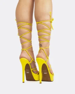 Women L'INTERVALLE Malibu Yellow Leather