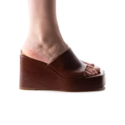 Women L'INTERVALLE Matamoros Chestnut Leather