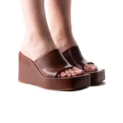 Women L'INTERVALLE Matamoros Chestnut Leather