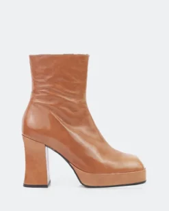 Women L'INTERVALLE Mayotte Burnt Orange Leather