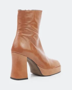 Women L'INTERVALLE Mayotte Burnt Orange Leather