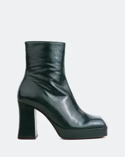 Women L'INTERVALLE Mayotte Green Leather