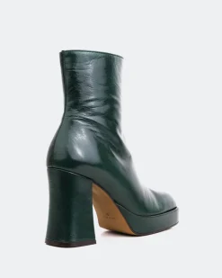 Women L'INTERVALLE Mayotte Green Leather