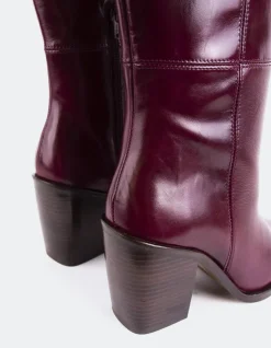 Women L'INTERVALLE Melville Burgundy Leather