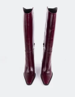 Women L'INTERVALLE Melville Burgundy Leather