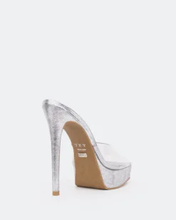 Women L'INTERVALLE Meredith, Silver Clear/Vinyl Argenté