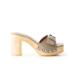 Women L'INTERVALLE Micro Light Khaki Leather