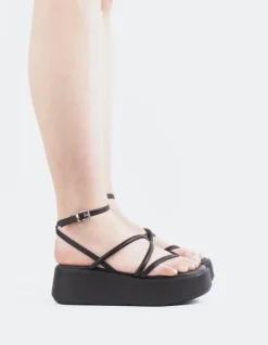 Women L'INTERVALLE Miel Black Leather