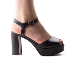 Women L'INTERVALLE Minorca Black Leather