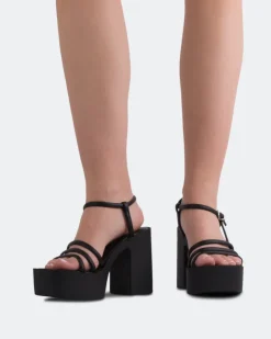 Women L'INTERVALLE Minou Black Leather