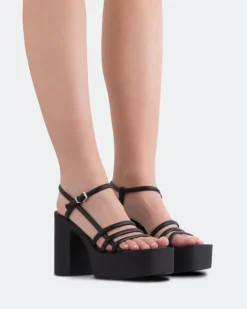 Women L'INTERVALLE Minou Black Leather