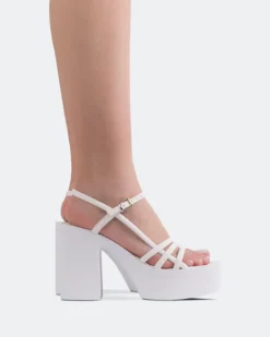 Women L'INTERVALLE Minou White Leather