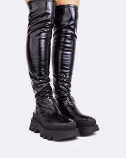 Women L'INTERVALLE Moncton Black Naplack Stretch