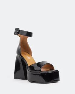 Women L'INTERVALLE Moore, Black Patent/Verni Noir