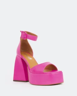 Women L'INTERVALLE Moore, Pink Leather/Cuir Rose