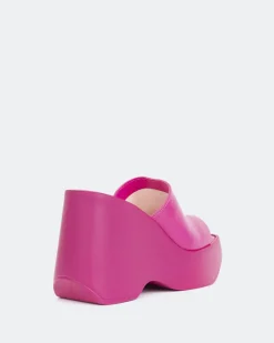 Women L'INTERVALLE Moss Fucshia Leather
