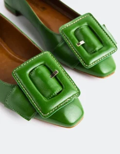 Women L'INTERVALLE Mulan Green Leather